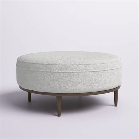 Asheli Upholstered Round Cocktail Ottoman with 